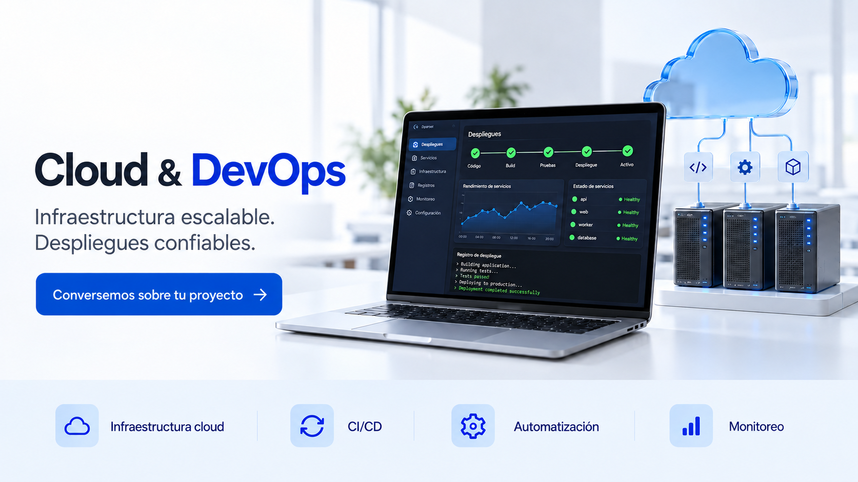 Infraestructura y despliegue gestionados por Dangel Labs